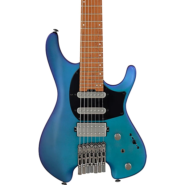 Q547 7 String Electric Guitar Blue Chameleon Metallic Matte