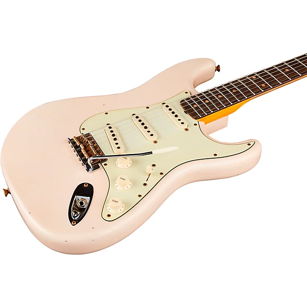 Fender Custom Shop Limited Edition '60 Stratocaster Journeyman Relic Rosewood Fingerboard Electric Guitar Super Faded Aged Shell Pink