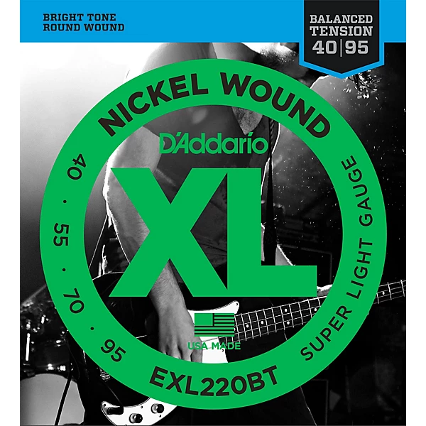 EXL220BT Balanced Tension 40 95 Long Scale Electric Bass String Set