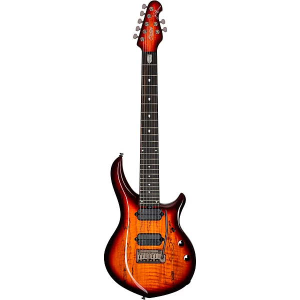 Sterling by Music Man Majesty With DiMarzio Pickups 7 String Electric Guitar Blood Orange Burst