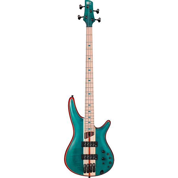 Ibanez Premium SR1420B 4 String Electric Bass Guitar Caribbean Green Low Gloss