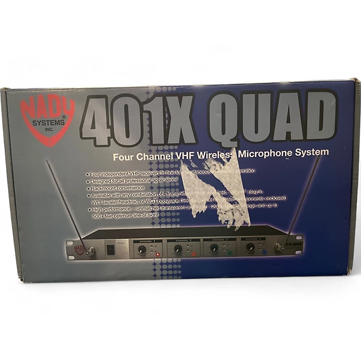 Nady Used Nady 401X QUAD WIRELESS MICROPHONE SYSTEM Handheld Wireless System.gc