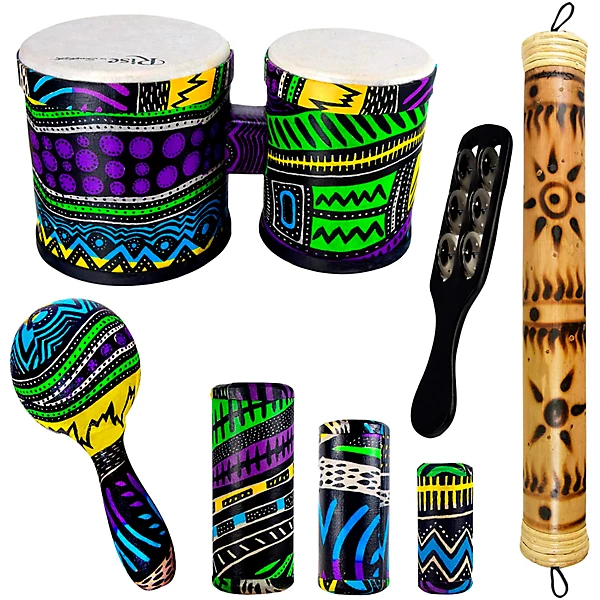 Sawtooth Jamaican Me Crazy Percussion Set with Bongos & Rain Stick