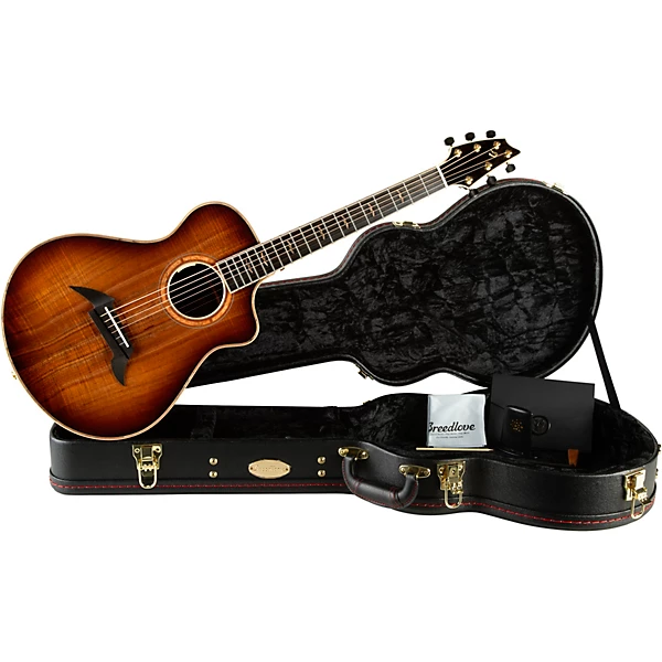 Legacy All Koa Limited Edition Cutaway Companion Acoustic Electric Guitar Shadowburst