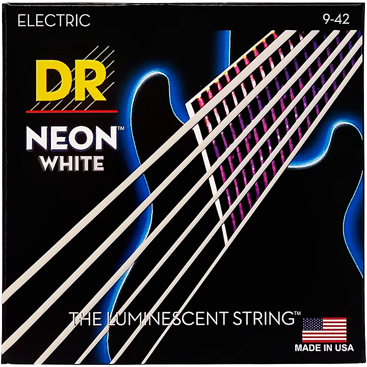 K3 NEON Hi Def White Electric Lite Guitar Strings