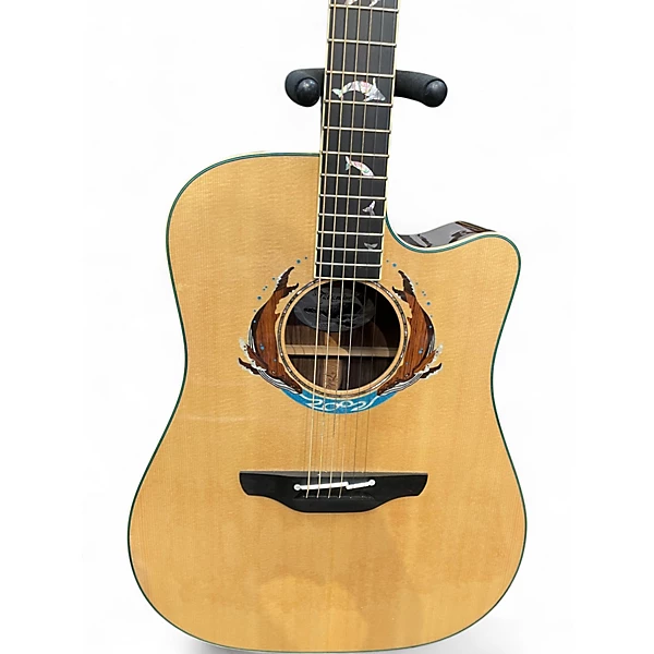 Takamine Used 2002 Takamine Limited Edition Whales Natural Acoustic Electric Guitar.gc