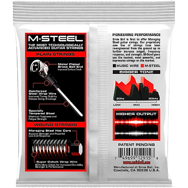 2915 M Steel Skinny Top Heavy Bottom Electric Guitar Strings