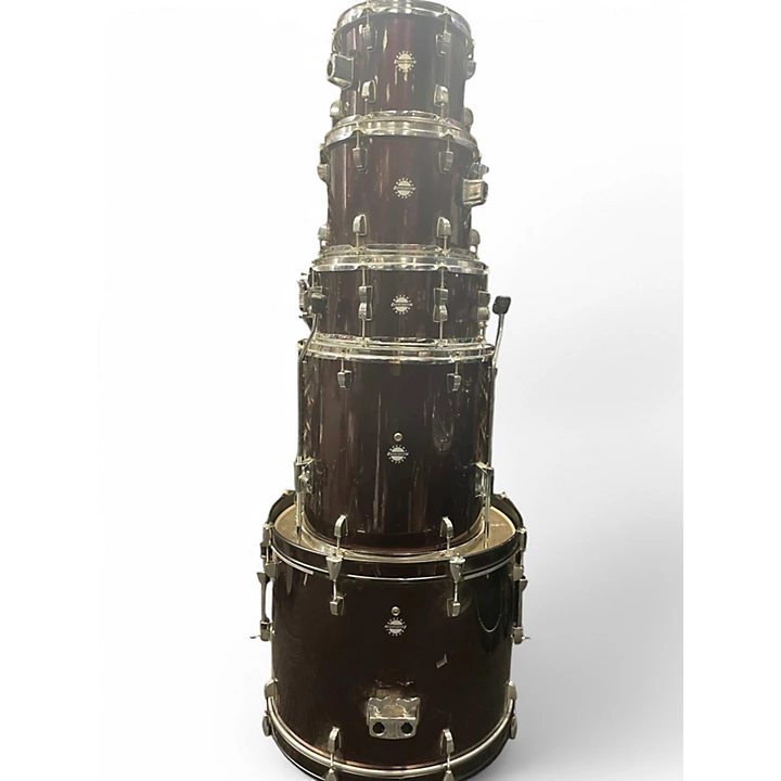 Used Ludwig 5 Piece Accent Wine Red Drum Kit