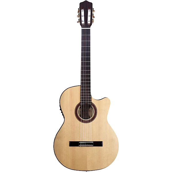 Rosa Luna Flamenco Acoustic Electric Nylon Guitar Natural