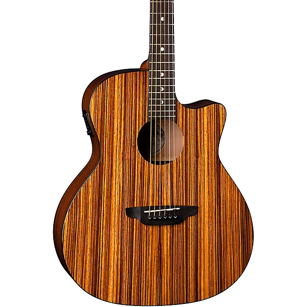 Gypsy Zebra Grand Concert Acoustic Electric Guitar Zebrawood