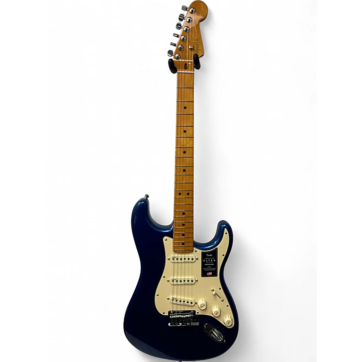 Used Fender American Ultra Stratocaster Blue Solid Body Electric Guitar
