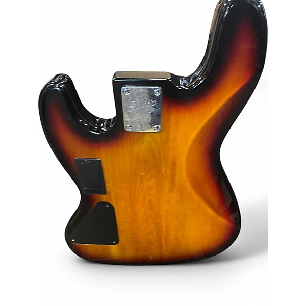 Used 2007 Squier Deluxe Jazz Bass Active V 5 String 2 Color Sunburst Electric Bass Guitar