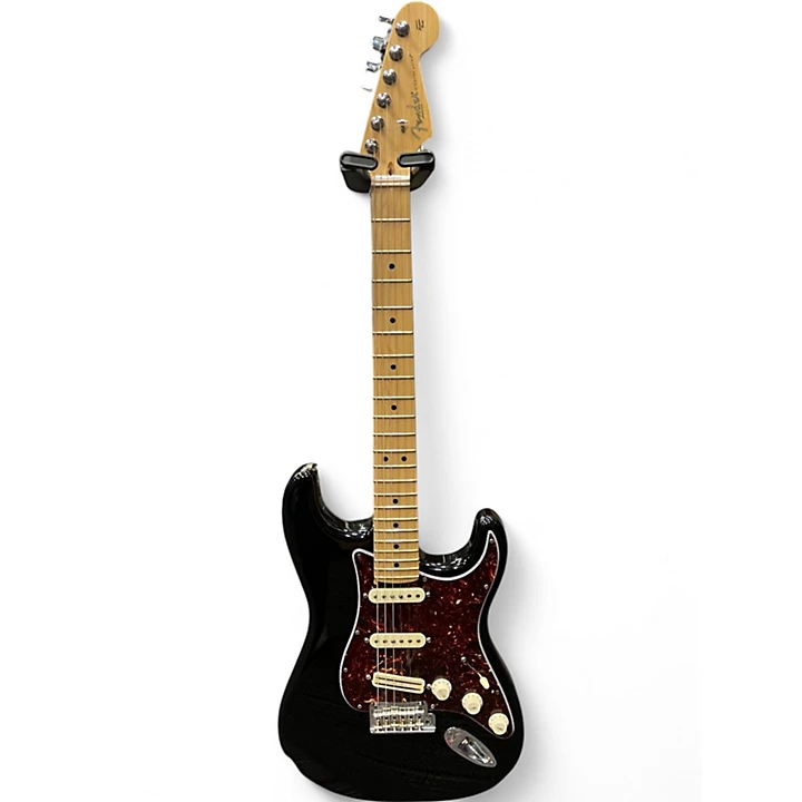 Used Fender American Standard Stratocaster Black Solid Body Electric Guitar