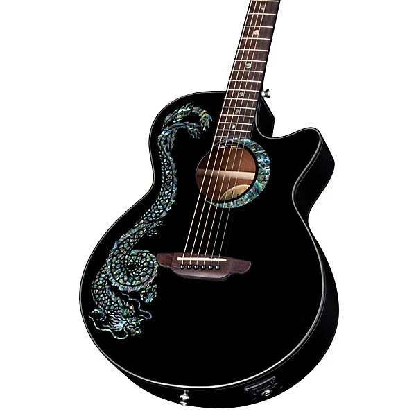 Fauna Dragon Acoustic Electric Guitar Classic Black