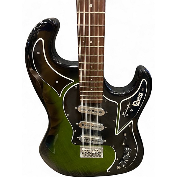 Used 2009 Burns DOUBLE SIX HANDMADE GREEN BURST Solid Body Electric Guitar