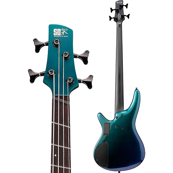 Ibanez SRMS720 4 String Multi Scale Electric Bass Guitar Level 1 Blue Chameleon M06848004001000.gc
