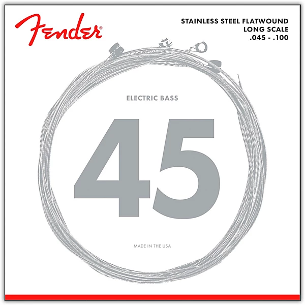 9050L Stainless Steel Flatwound Long Scale Bass Strings Light