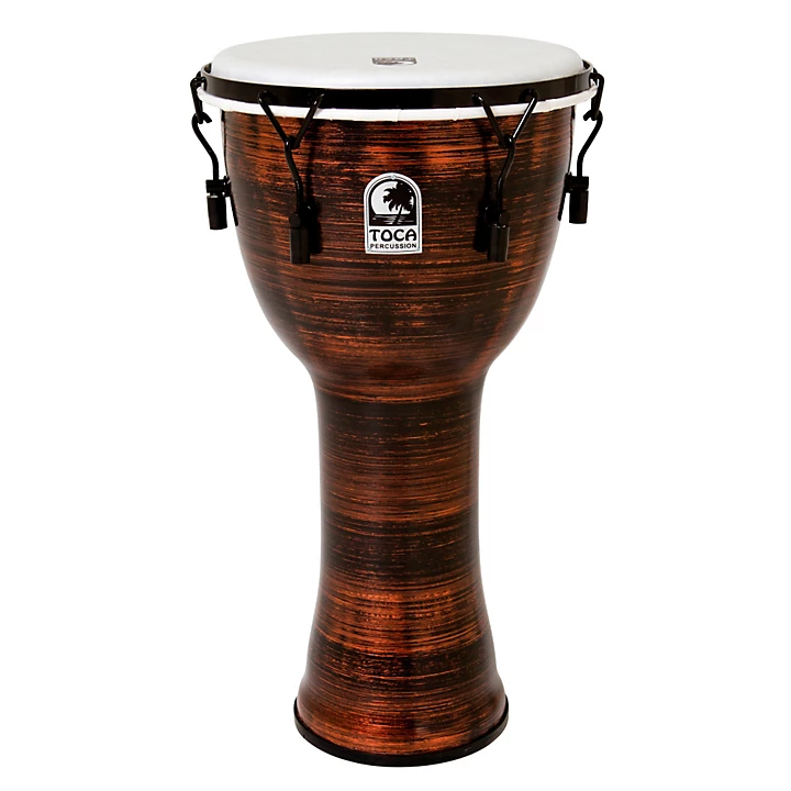 Toca Spun Copper Mechanically Tuned Djembe 12 in.