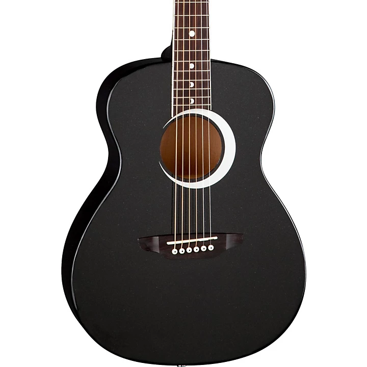 Luna Aurora Borealis 3/4 Size Acoustic Guitar Black Sparkle