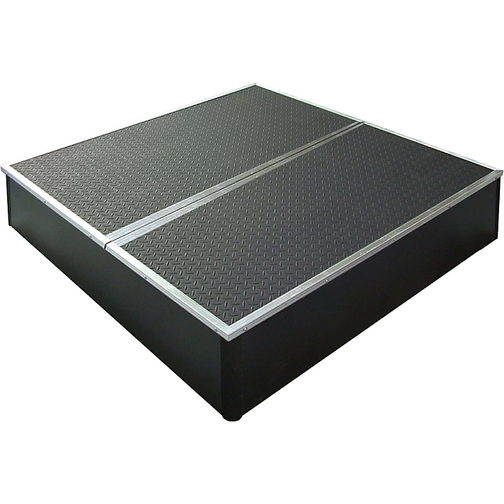 Portable Stage with Rubber Diamond Mat Surface 4 x 4 ft
