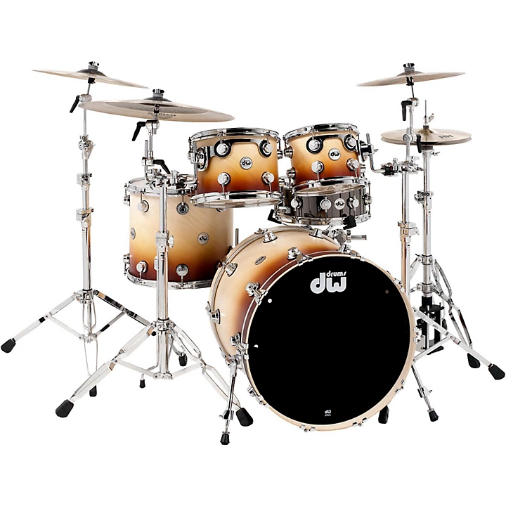 Collectors Series 4 Piece Satin Specialty Burnt Toast Fade Shell Pack with Chrome Hardware