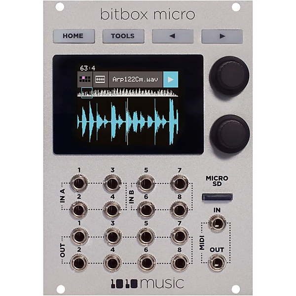 Bitbox Micro Eurorack Compact Sampler with Touchscreen White