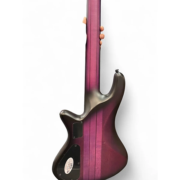 Schecter Guitar Research Used Schecter Guitar Research Limited Edition Stiletto Studio 5 5 String Bass Trans Purple Electric Bass Guitar.gc