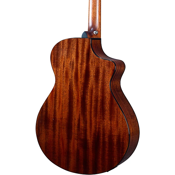 Discovery Spruce Mahogany Left Handed Concert Acoustic Electric Guitar Edge Burst