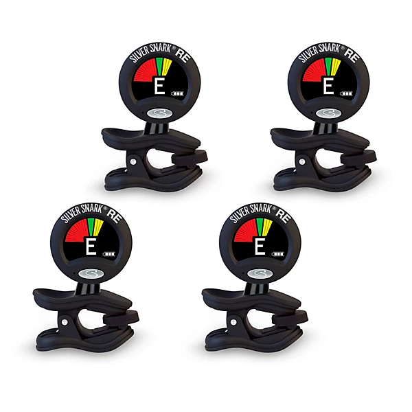 Black Silver Snark Clip On Tuner 4 Pack