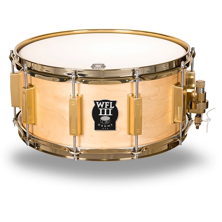 Classic Wood Maple Snare Drum with Gold Hardware