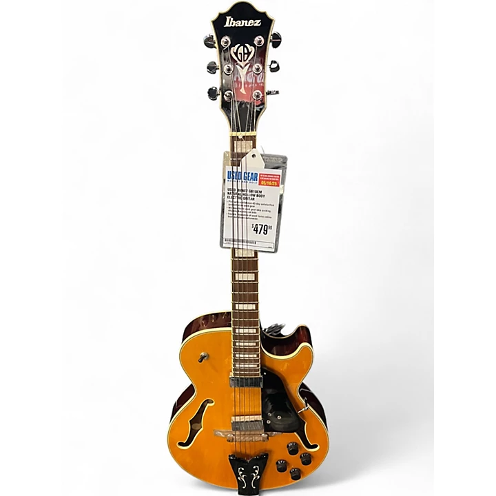 Ibanez Used Ibanez GB10EM Natural Hollow Body Electric Guitar.gc
