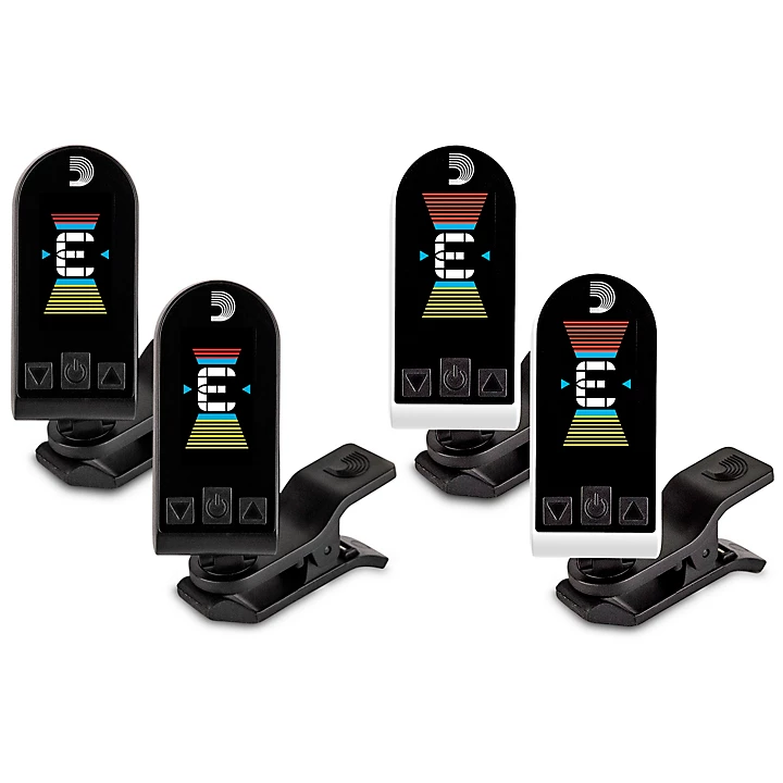 Equinox Headstock Tuner Black and White 4 Pack