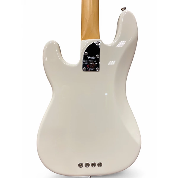 Fender Used 2024 Fender American Professional II Precision Bass Olympic White Electric Bass Guitar.gc
