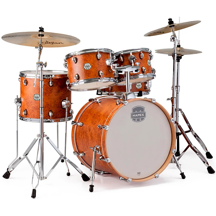 Open Box Mapex Storm Fusion 5 Piece Drum Set Level 1 Camphor Wood Grain