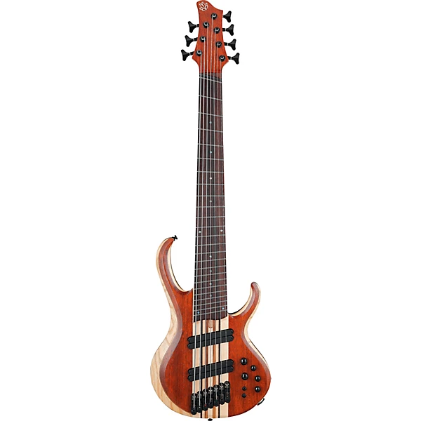 Ibanez BTB7MS 7 String Multi Scale Electric Bass Guitar Natural Mocha Low Gloss