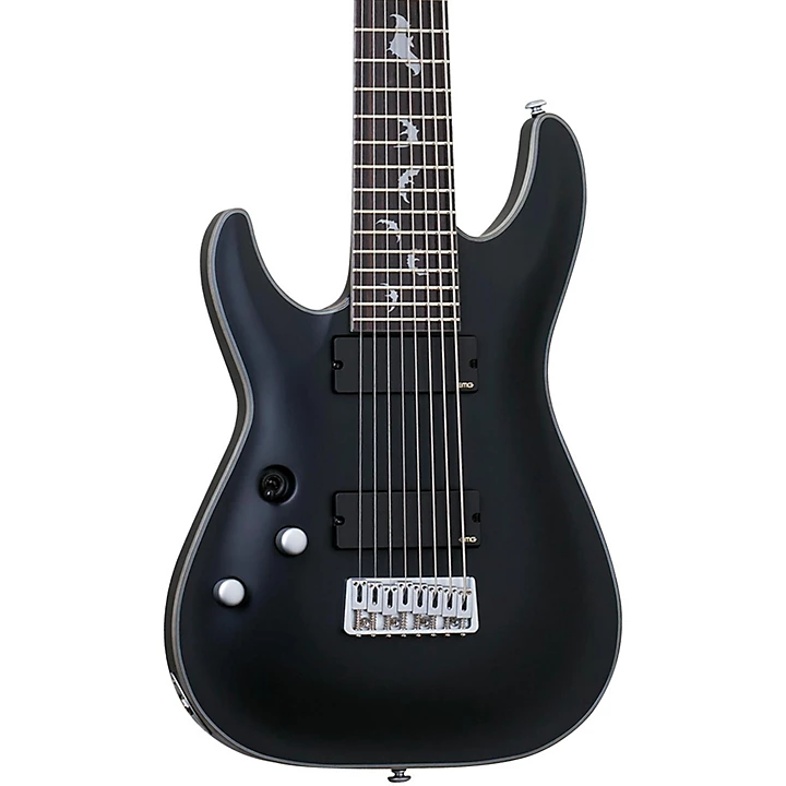 Damien Platinum 8 Left Handed Electric Guitar Satin Black
