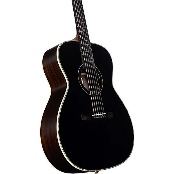 LF70e Herringbone Laureate Series Folk OM Acoustic Electric Guitar Blacktop