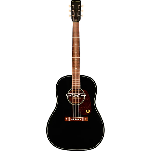 Deltoluxe Dreadnought Acoustic Electric Guitar Black Top