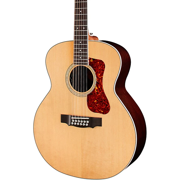 Guild F 2512E Deluxe Rosewood Westerly Collection Jumbo 12 String Acoustic Electric Guitar Natural