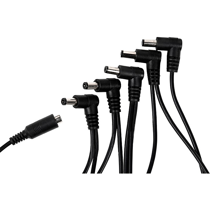 5 Output Daisy Chain Power Adapter Cable with Female Input Barrel Plug