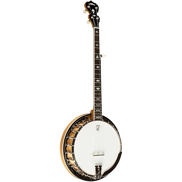 White Lotus Left Handed 5 String Resonator Banjo