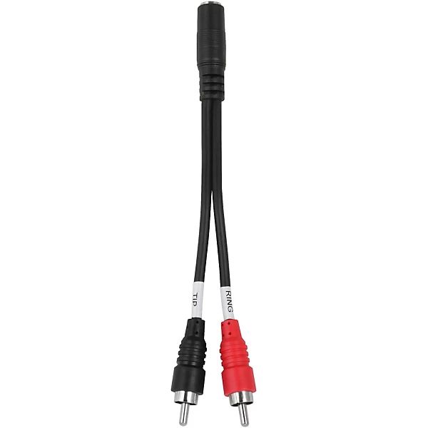 Essential Y Adapter 6 35 mm TRS Female to RCA Black 6 in