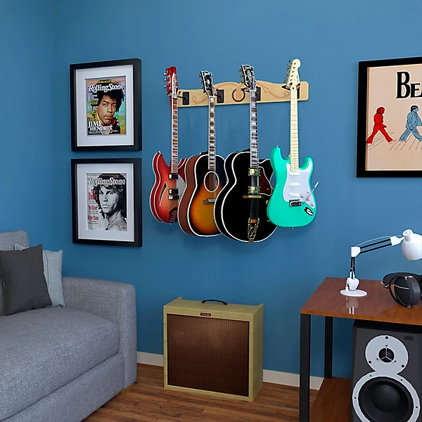 Pro File Wall Mounted 4 Guitar Hanger