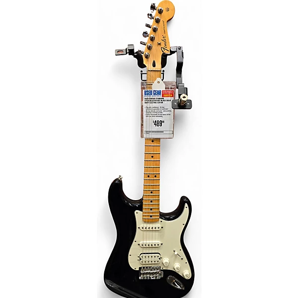 Fender Used Fender Standard Stratocaster HSS Black Solid Body Electric Guitar.gc