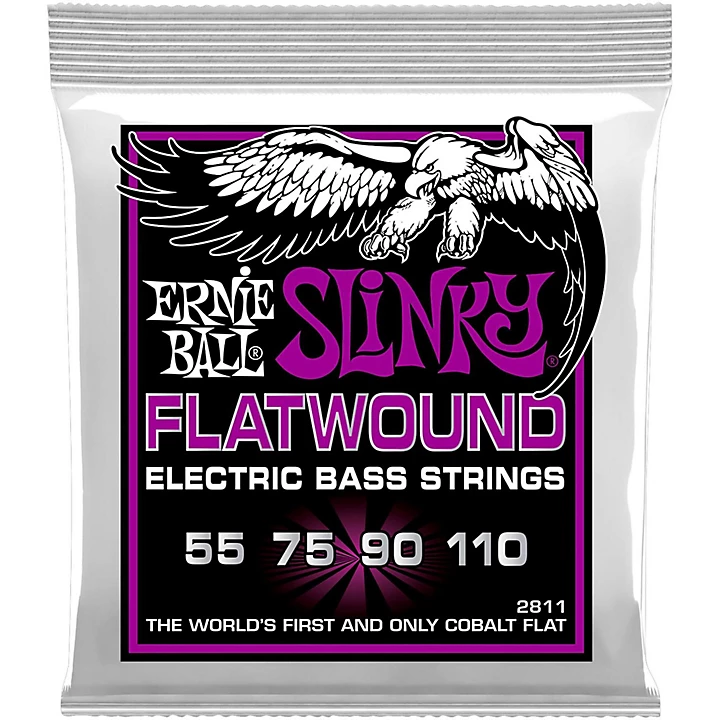 P02811 Power Slinky Flatwound Bass Strings