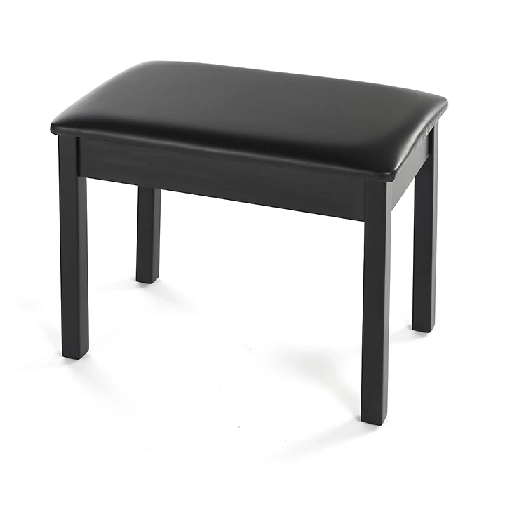 BB1 Padded Piano Bench Black Wood