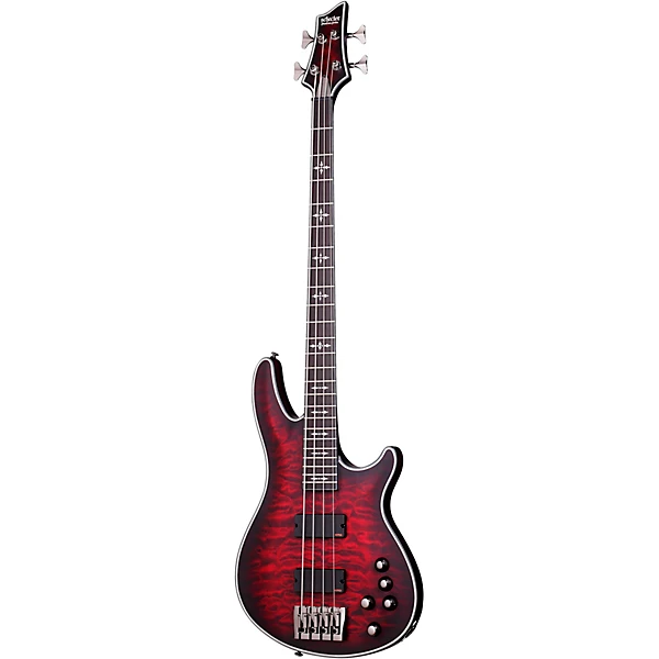 Hellraiser Extreme 4 Electric Bass Guitar Satin Crimson Red Burst