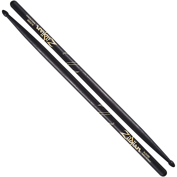 Acorn Tip Drumsticks Wood 5A Black Finish