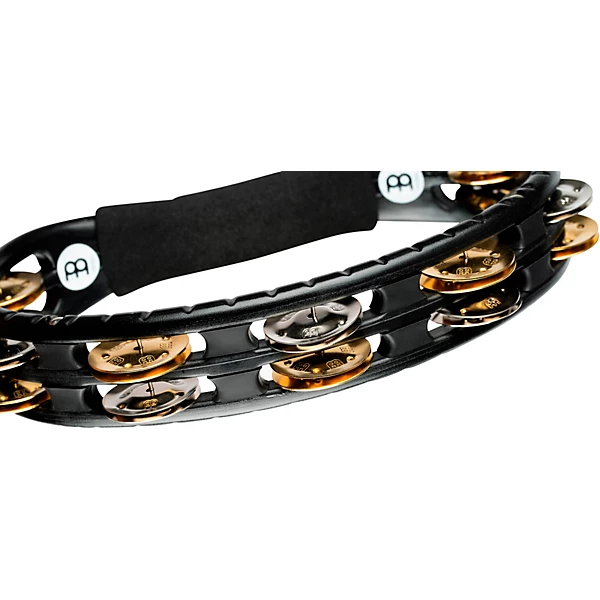 Traditional Hand Held Molded ABS Tambourine Black