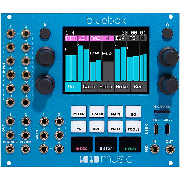 Bluebox Digital Mixer and Recorder Eurorack Module
